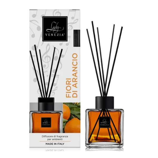 Lady Venezia Fiori Di Arancio Fragrance Diffuser & Sticks Αρωματικό χώρου Άνθη Πορτοκαλιάς 100ml