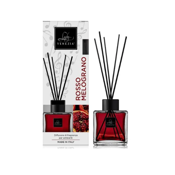 Lady Venezia Rosso Melograno Fragrance Diffuser & Sticks Αρωματικό χώρου Κόκκινο Ρόδι 100ml Lady Venezia Rosso Melograno Fragrance Diffuser & Sticks Αρωματικό χώρου Κόκκινο Ρόδι 100ml