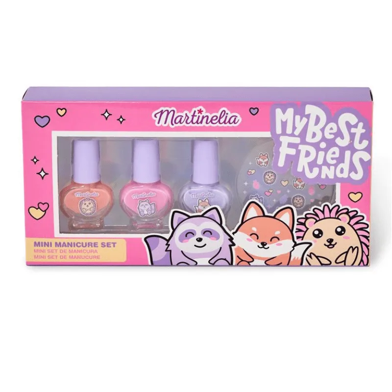 Martinelia My Best Friends Manicure Set 3 x Nail Polish 3ml & Sparkling Nail Stickers