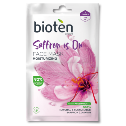 Bioten Μάσκα Προσώπου για Βαθιά Ενυδάτωση 2x8ml με Σαφράν & Πρεβιοτικά Vegan