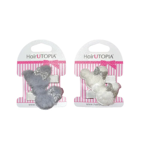 Hair Utopia Clips Μανταλάκια Μαλλιών Furry Mouse 2pcs Hair Utopia Clips Μανταλάκια Μαλλιών Furry Mouse 2pcs