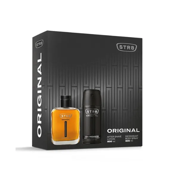 STR8 Original Men's Gift Set Afyer Shave Lotion 100ml & Deodorant Spray 150ml (1) STR8 Original Men's Gift Set After Shave Lotion 100ml & Deodorant Spray 150ml