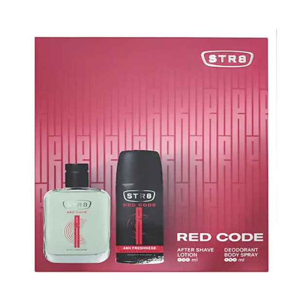 STR8 Red Code Men's Gift Set After Shave Lotion 100ml & Deodorant Spray 150ml STR8 Red Code Men's Gift Set After Shave Lotion 100ml & Deodorant Spray 150ml
