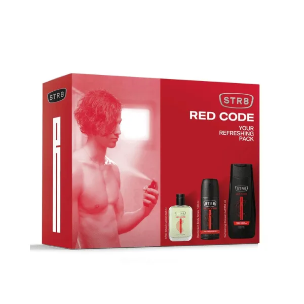 STR8 Red Code Men's Gift Set After Shave Lotion 100ml, Deodorant Spray 150ml & Shower Gel 250ml STR8 Red Code Men's Gift Set After Shave Lotion 100ml, Deodorant Spray 150ml & Shower Gel 250ml