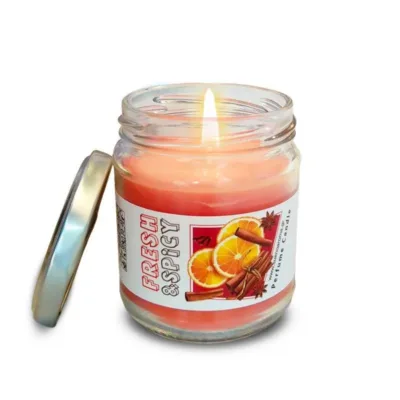 Sueno Aroma Φυτικό Αρωματικό Κερί Fresh & Spicy με Κανέλα & Πορτοκάλι 212ml