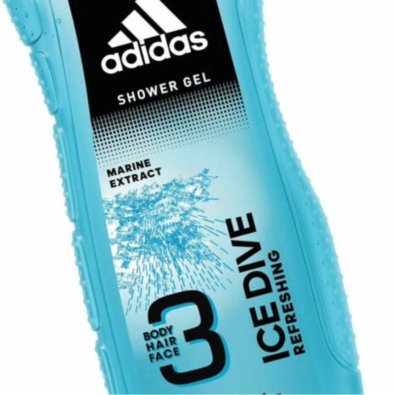 Adidas 3in1 Ice Dive Shower Gel for Body, Face & Hair 400ml