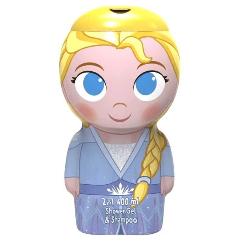 Air-Val Frozen Elsa 2 in 1 Shower Gel & Shampoo 400ml Vegan