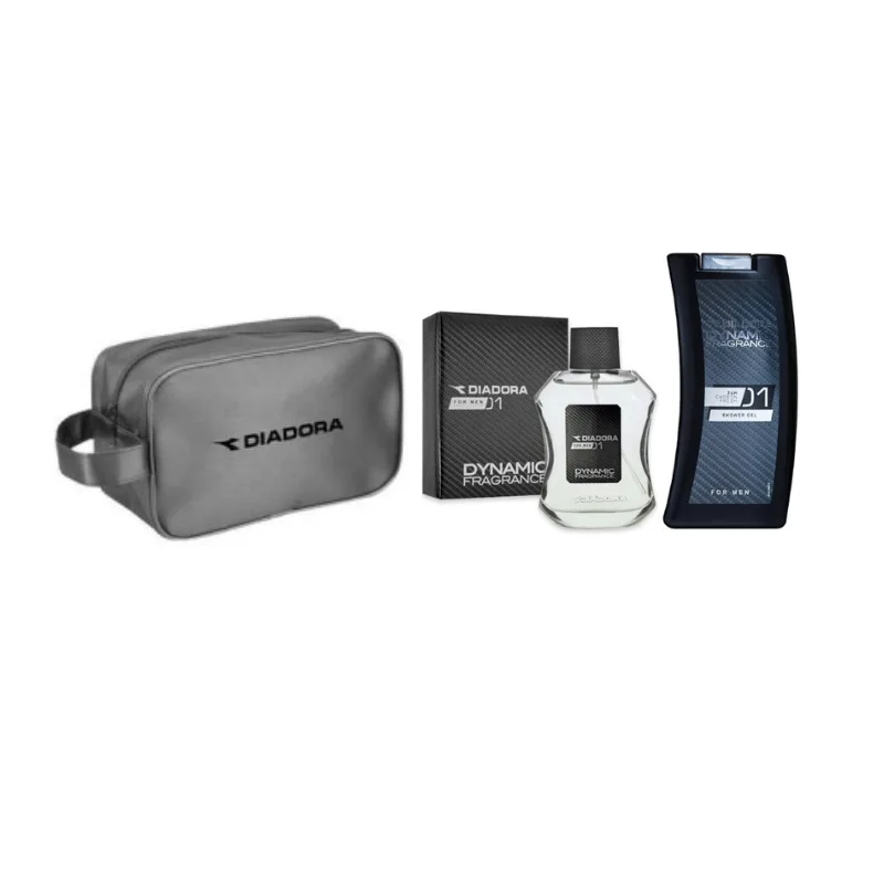 Diadora Black For Men Σετ - EDT 100ml, Shower Gel 250ml & Cosmetic Bag (3) Diadora Dynamic 01 For Men Σετ - EDT 100ml, Shower Gel 250ml & Cosmetic Bag