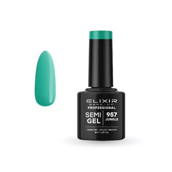 Elixir Professional Semi Gel Ημιμόνιμο Βερνίκι Νυχιών 957 Jungle Βεραμάν 8ml