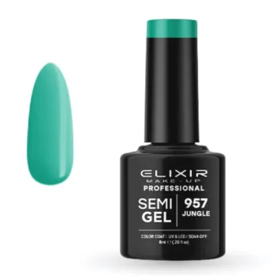Elixir Professional Semi Gel Ημιμόνιμο Βερνίκι Νυχιών 957 Jungle Βεραμάν 8ml