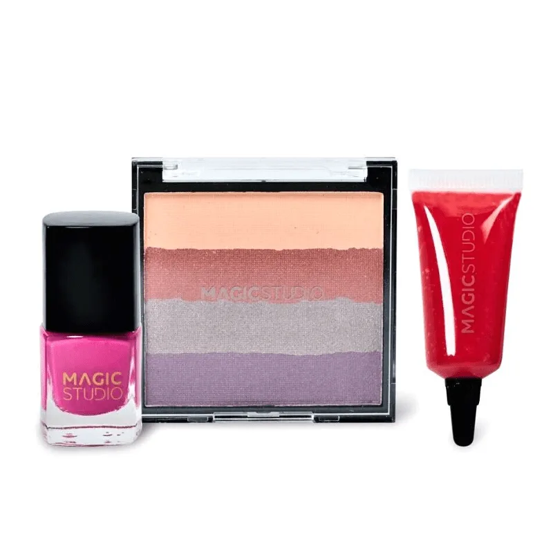 IDC Magic Studio Sweetest Set - Lip Gloss 8ml, Nail Polish 6ml & Eyeshadow Palette 7g (1) IDC Magic Studio Sweetest Set - Lip Gloss 8ml, Nail Polish 6ml & Eyeshadow Palette 7g