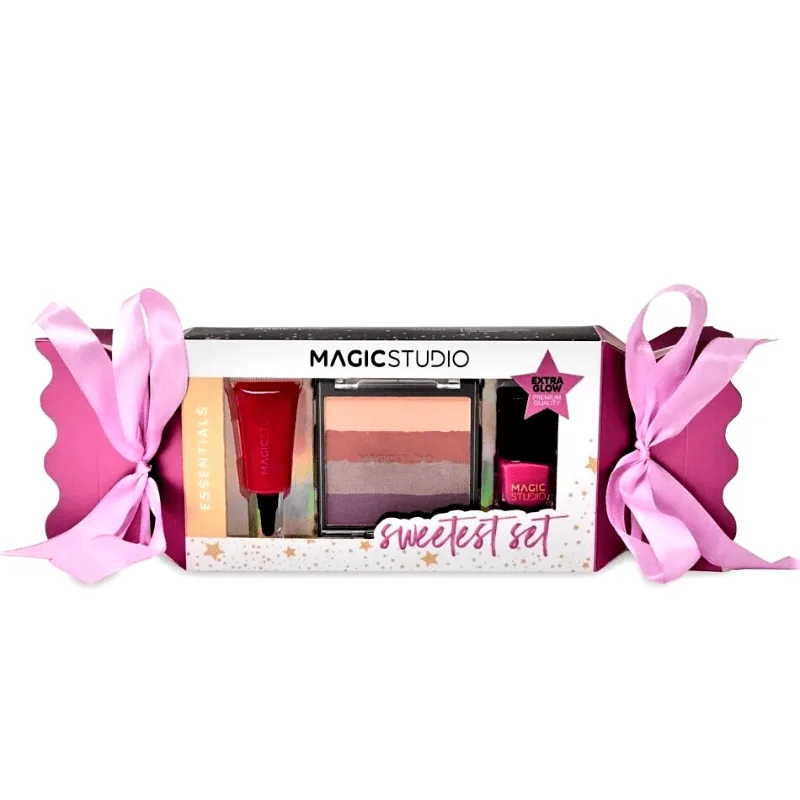 IDC Magic Studio Sweetest Set - Lip Gloss 8ml, Nail Polish 6ml & Eyeshadow Palette 7g