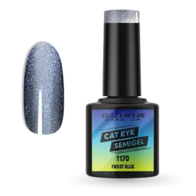 Elixir Cat Eye Effect SemiGel Ημιμόνιμο Βερνίκι Νυχιών 1170 Frost Blue Γκρι Γαλάζιο 8ml
