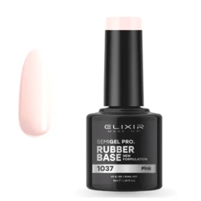Elixir Professional Semi Gel 1037 Rubber Base Pink Ροζ για Ημιμόνιμο Βερνίκι Νυχιών 8ml
