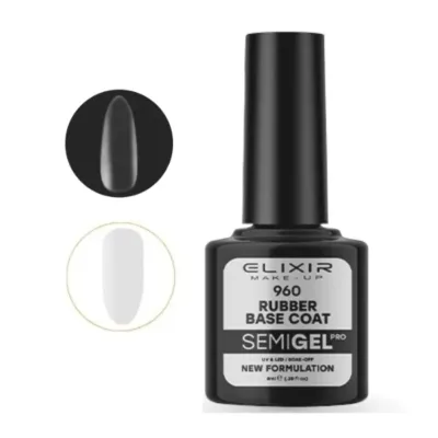 Elixir Professional Semi Gel 960 Rubber Base Coat για Ημιμόνιμο Βερνίκι Νυχιών 8ml