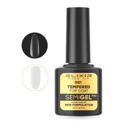 Elixir Professional Semi Gel 981 Tempered Top Coat για Ημιμόνιμο Βερνίκι Νυχιών 8ml