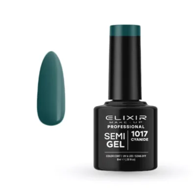 Elixir Professional Semi Gel Ημιμόνιμο Βερνίκι Νυχιών 1017 Cyanide Σκούρο Κυπαρισσί 8ml