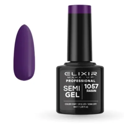 Elixir Professional Semi Gel Ημιμόνιμο Βερνίκι Νυχιών 1057 Rasin Μελιτζανί Ζωηρό 8ml
