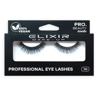 Elixir Professsional Eye Lashes 704 Βλεφαρίδες για Mάκρος & Όγκο Black 100% Vegan