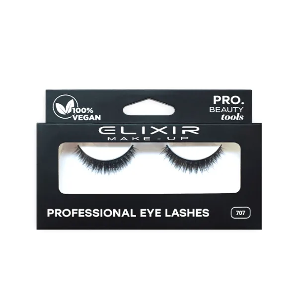 Elixir Professsional Eye Lashes 707 Βλεφαρίδες Πολύ Διακριτικές Black 100% Vegan