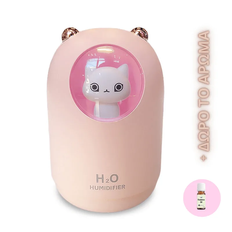 H2O A18 Space Cat Συσκευή για Αρωματοθεραπεία Ροζ 300ml & Δώρο άρωμα 12ml