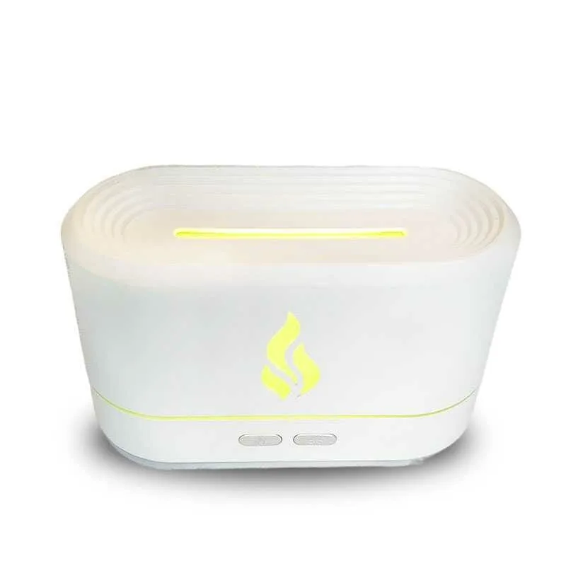 flame-hum2i Bulb HY901 Flame Effect Humidifier - Συσκευή για Αρωματοθεραπεία Λευκό 200ml & Δώρο άρωμα 12ml