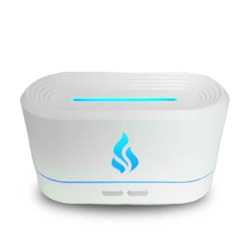 flame-humi Bulb HY901 Flame Effect Humidifier - Συσκευή για Αρωματοθεραπεία Λευκό 200ml & Δώρο άρωμα 12ml