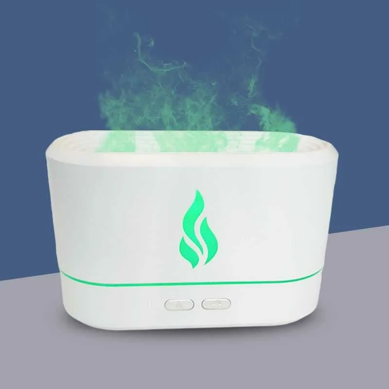 flame-humi4b Bulb HY901 Flame Effect Humidifier - Συσκευή για Αρωματοθεραπεία Λευκό 200ml & Δώρο άρωμα 12ml