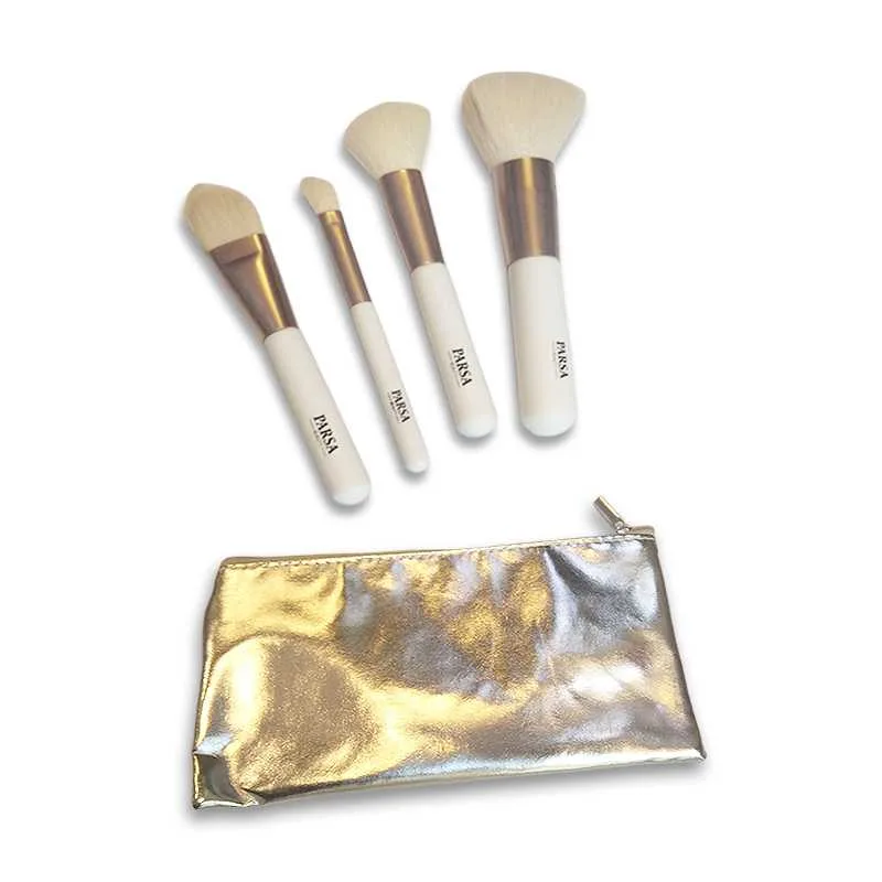 parsa-set-12 PARSA Gold Makeup Brush Set - 4τεμ Πινέλα & Cosmetic Bag