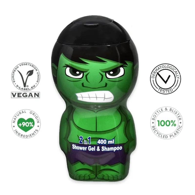 Air-Val International Hulk 2 in 1 Shower Gel & Shampoo 400ml Vegan
