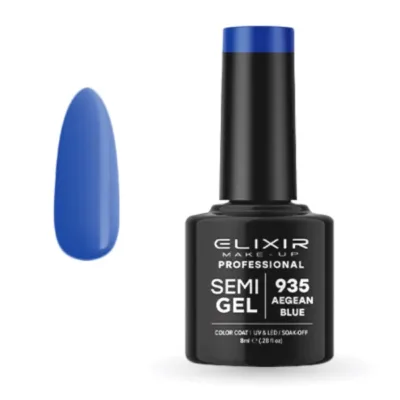Elixir Professional Semi Gel Ημιμόνιμο Βερνίκι Νυχιών 935 Aegean Blue Μπλε Ωκεανού 8ml