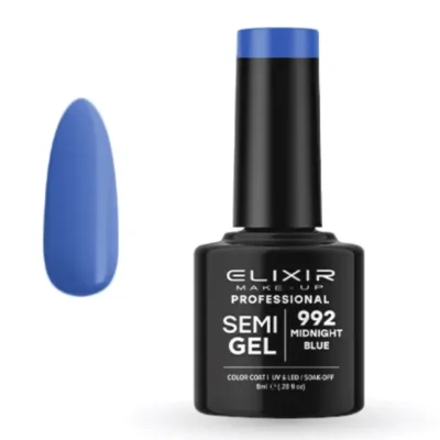 Elixir Professional Semi Gel Ημιμόνιμο Βερνίκι Νυχιών 992 Midnight Blue Mπλε Μωβ 8ml