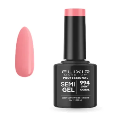 Elixir Professional Semi Gel Ημιμόνιμο Βερνίκι Νυχιών 994 Light Coral Ροζ Σάπιο Μήλο 8ml
