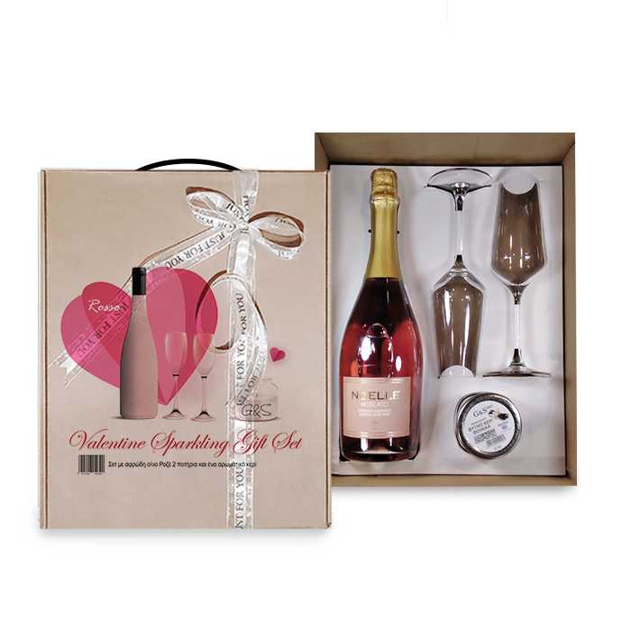 G & S Art Valentine Sparkling Gift Set Rosso