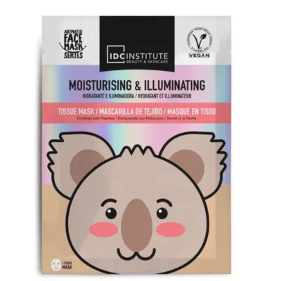 IDC Institute Vegan Cute Animals Animated Mask Μάσκα Προσώπου Koala Εκτύπωση σε Πανί Moisturizing & Illuminating - Ενυδάτωση και Λάμψη 25gr
