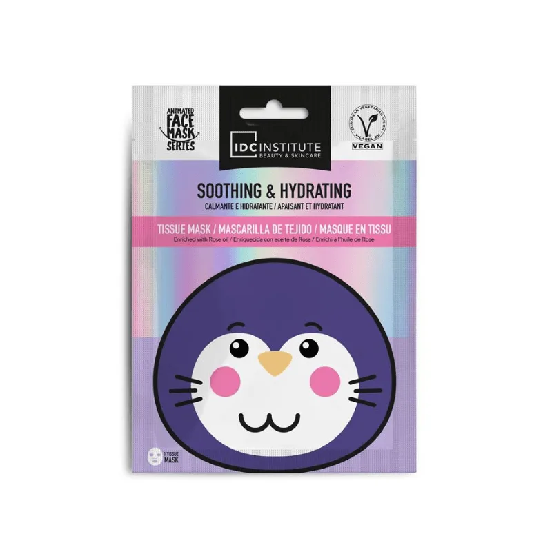 IDC Institute Vegan Cute Animals Animated Mask Μάσκα Προσώπου Mole Εκτύπωση σε Πανί Soothing & Hydrating - Καταπραϋντική & Ενυδατική Δράση 25gr