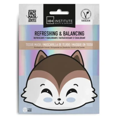 IDC Institute Vegan Cute Animals Animated Mask Μάσκα Προσώπου Racoon Εκτύπωση σε Πανί Refreshing & Balancing - Αναζωογονητική & Εξισορροπητική Δράση 25gr