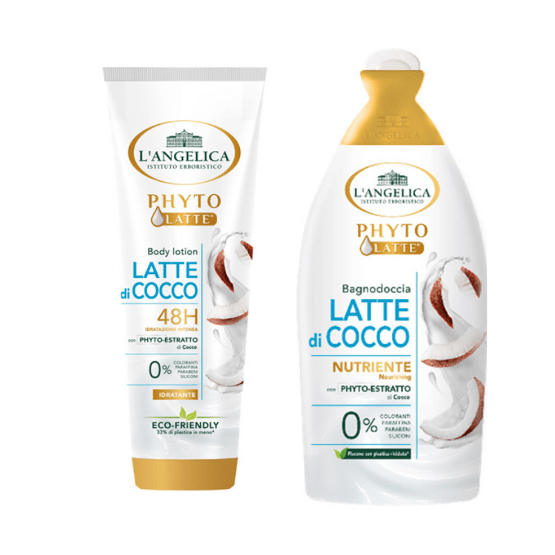 L´ Angelica Phyto Latte Skin Care Set Coconut Milk - Σετ Περιποίσης με Shower Gel 450ml & Body Lotion 250ml