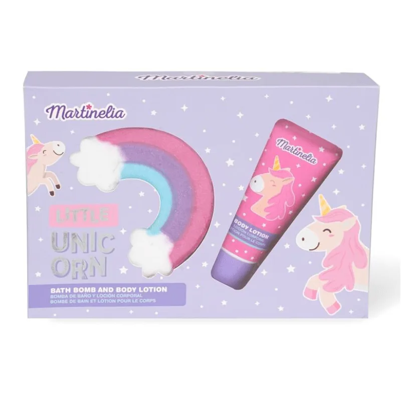 Martinelia Little Unicorn Bath & Beauty Gift Set - Παιδικό Σετ Body Lotion 60ml & Bath Fizzers 150g