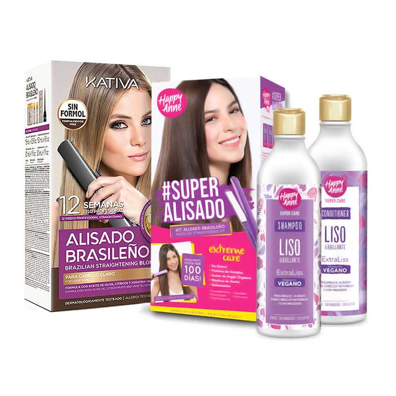 Kativa Straightening Blonde Kit 225ml, Straightening Kit By Kativa 80ml