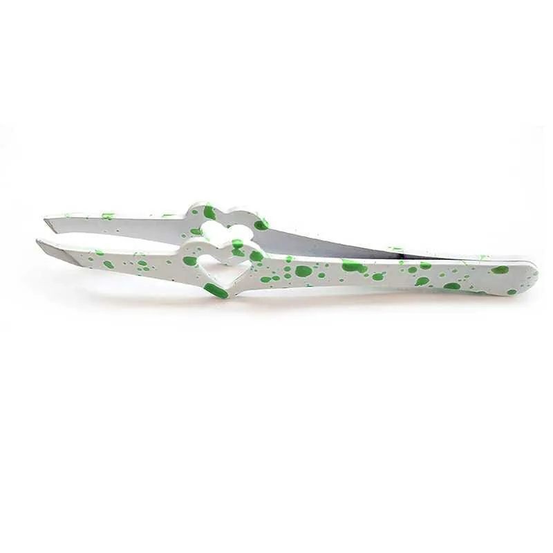 tweezers5 WD Tweezers Τσιμπιδάκι Φρυδιών Πλάγιο Πράσινο Πιτσιλωτό