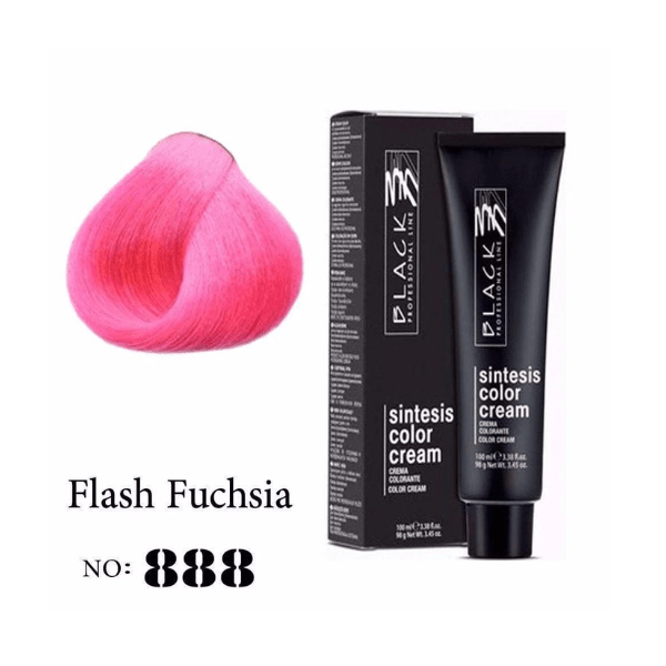 Black Glam Proffessional Sintesis Color Cream Νο F888 Flash Fuchsia Βαφή Μαλλιών Φούξια 100ml