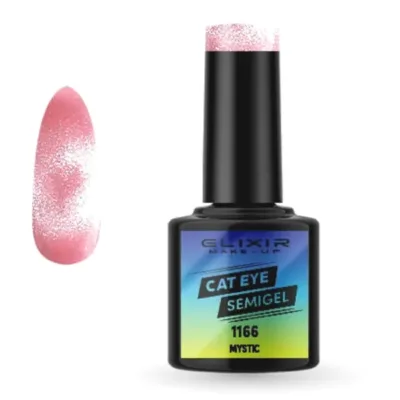 Elixir Cat Eye Effect SemiGel Ημιμόνιμο Βερνίκι Νυχιών 1166 Mystic Φυσικό Ροζ Ανοιχτό 8ml