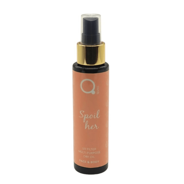 Qure Spoil Her UV Filter Multi Purpose Dry Oil Ξηρό Λάδι για Μαλλιά και Δέρμα με Καραμέλα 100ml