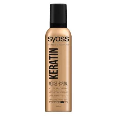 Syoss Keratin Mousse Αφρός Για Styling & Θρέψη - Προστασία Δυνατό Κράτημα Διαβάθμισης 4 ,250ml