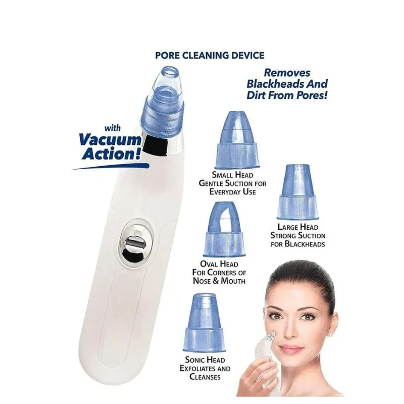 W&D Pore Cleanning Device 4 Suction Heads - Ηλεκτρική Συσκευή για Καθαρισμό Πόρων Προσώπου Λευκό