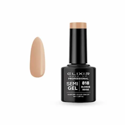 Elixir Professional Semi Gel Ημιμόνιμο Βερνίκι Νυχιών 818 Blonde Beige Ανοιχτόχρωμο Μπεζ 8ml