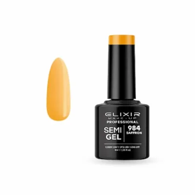 Elixir Professional Semi Gel Ημιμόνιμο Βερνίκι Νυχιών 984 Saffron Πορτοκαλί Κρόκου 8ml