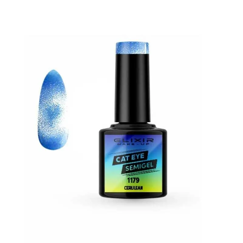 Elixir Cat Eye Effect SemiGel Ημιμόνιμο Βερνίκι Νυχιών 1179 Cerulean Γαλάζιο 8ml