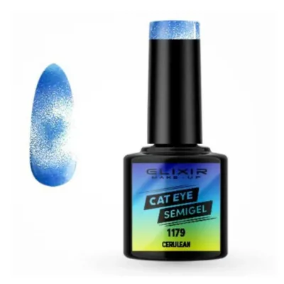 Elixir Cat Eye Effect SemiGel Ημιμόνιμο Βερνίκι Νυχιών 1179 Cerulean Γαλάζιο 8ml